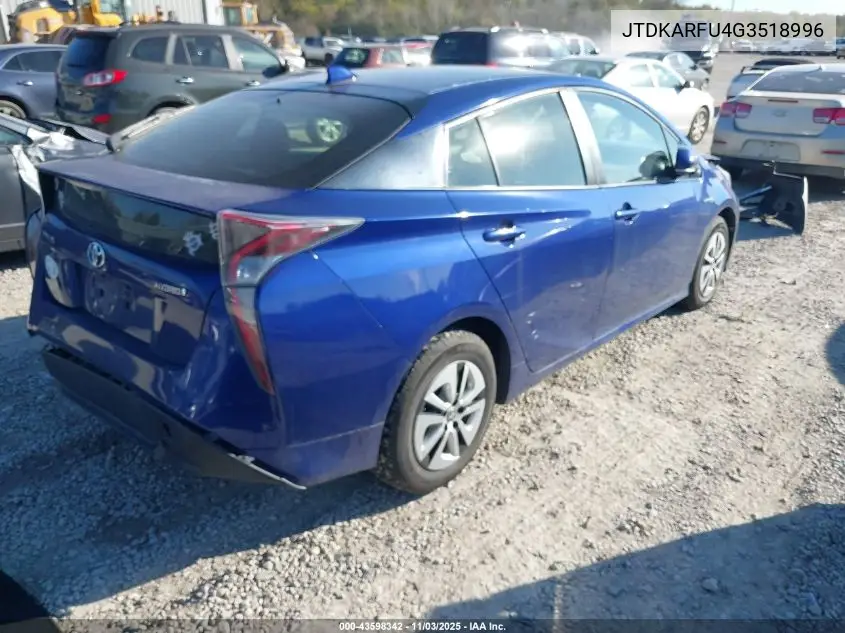 JTDKARFU4G3518996 2016 Toyota Prius Four