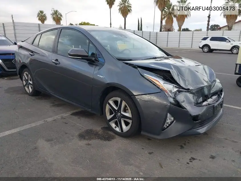 JTDKARFU4G3005473 2016 Toyota Prius Three Touring