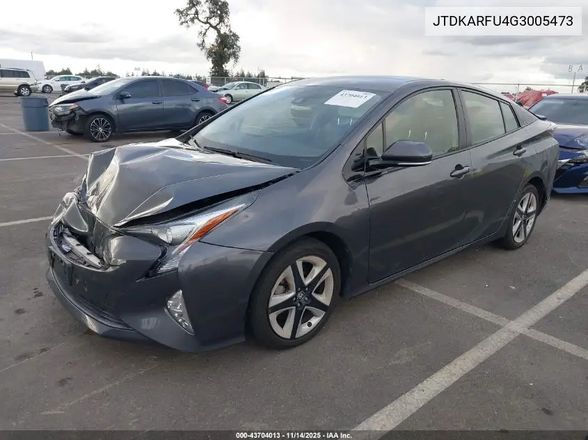 JTDKARFU4G3005473 2016 Toyota Prius Three Touring