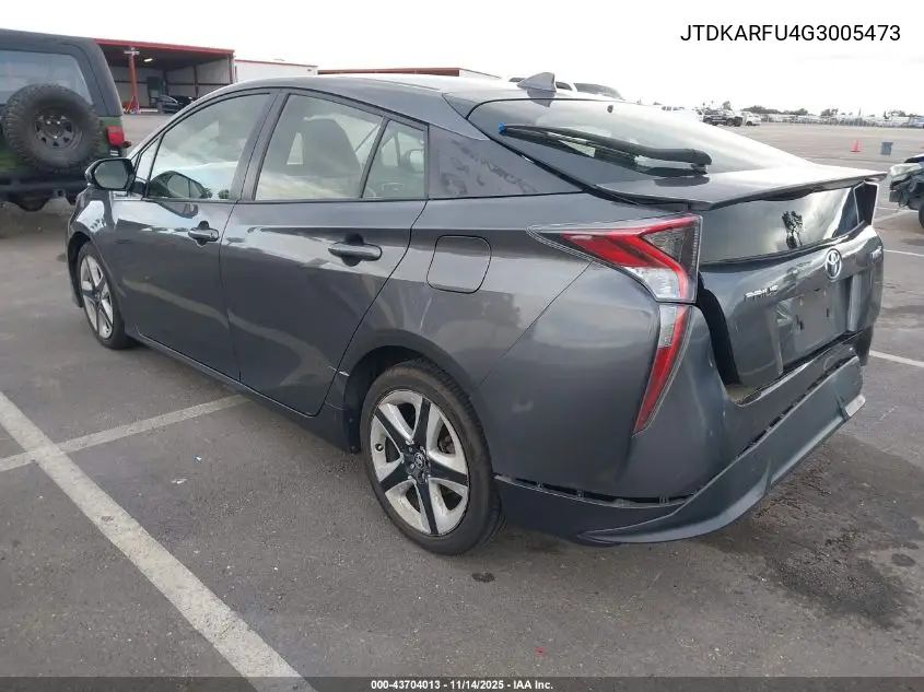 JTDKARFU4G3005473 2016 Toyota Prius Three Touring