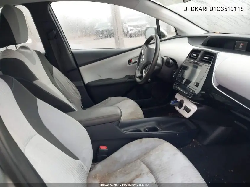 JTDKARFU1G3519118 2016 Toyota Prius Two Eco