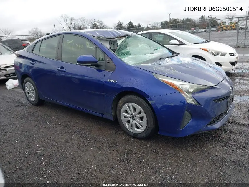 JTDKBRFU6G3500514 2016 Toyota Prius Two