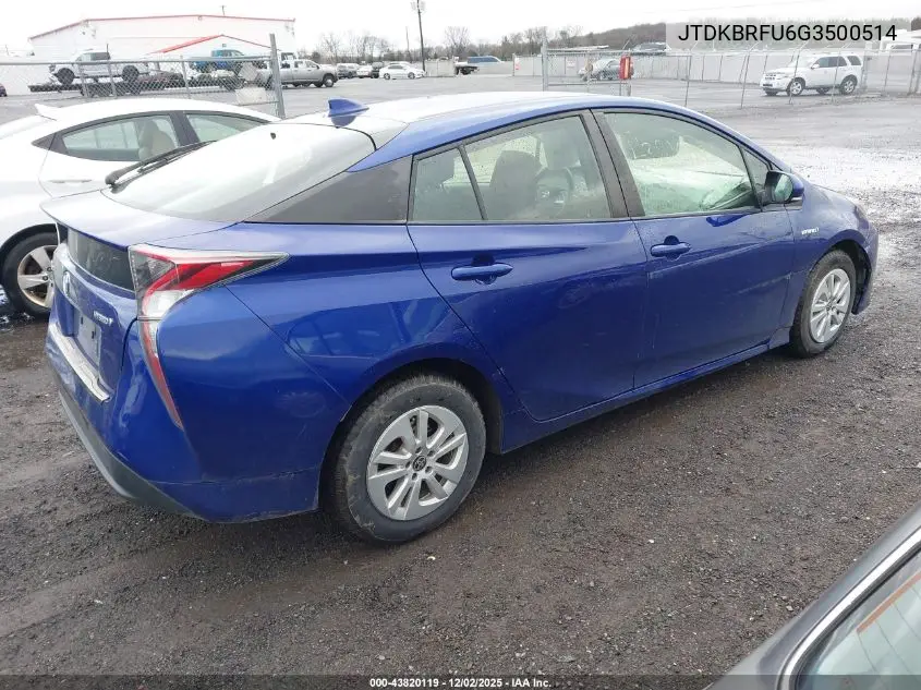 JTDKBRFU6G3500514 2016 Toyota Prius Two