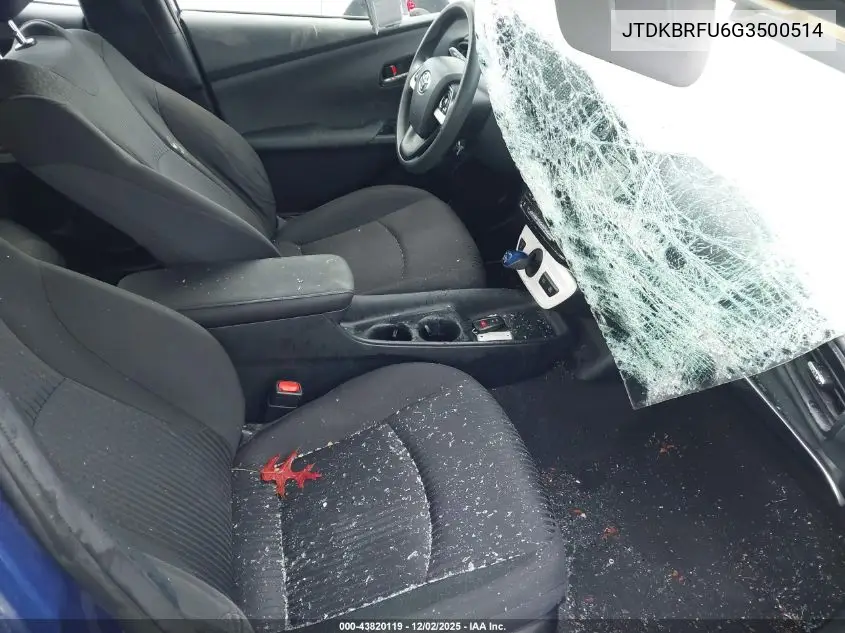 JTDKBRFU6G3500514 2016 Toyota Prius Two