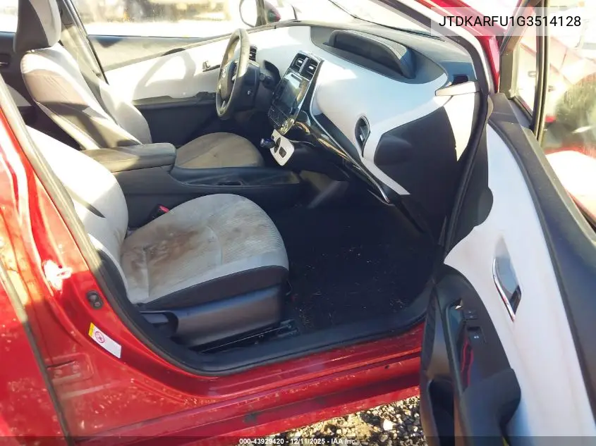 JTDKARFU1G3514128 2016 Toyota Prius Two Eco