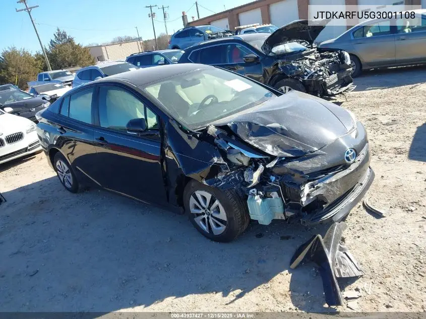 JTDKARFU5G3001108 2016 Toyota Prius Two Eco