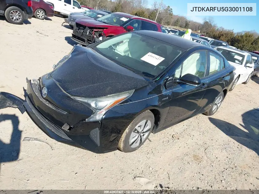 JTDKARFU5G3001108 2016 Toyota Prius Two Eco