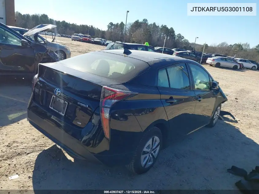 JTDKARFU5G3001108 2016 Toyota Prius Two Eco