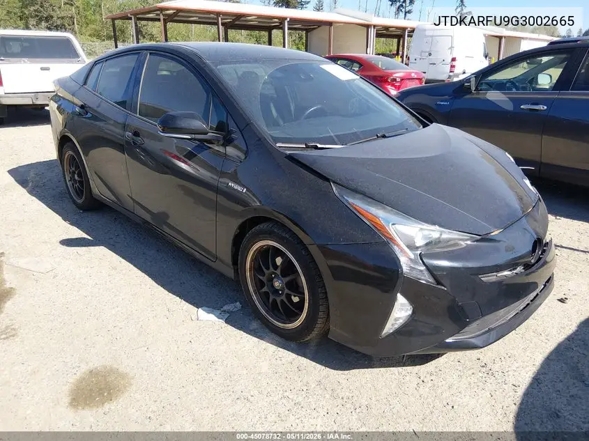 JTDKARFU9G3002665 2016 Toyota Prius Three Touring