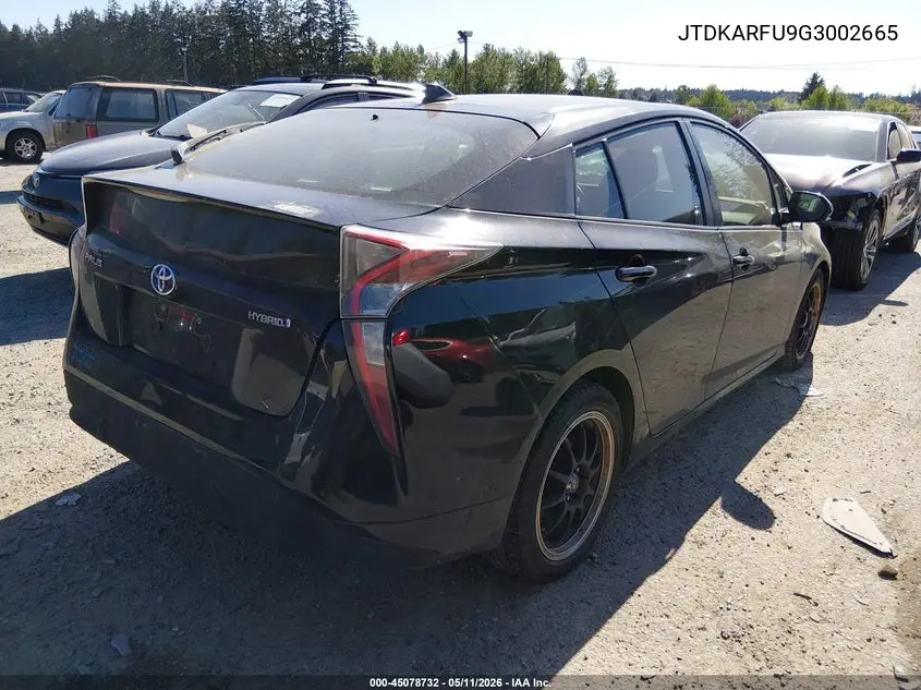 JTDKARFU9G3002665 2016 Toyota Prius Three Touring