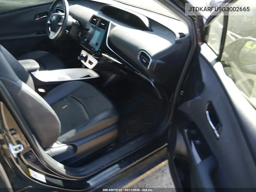 JTDKARFU9G3002665 2016 Toyota Prius Three Touring
