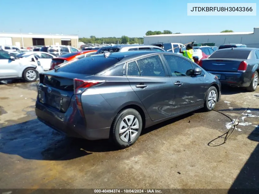 JTDKBRFU8H3043366 2017 Toyota Prius Two