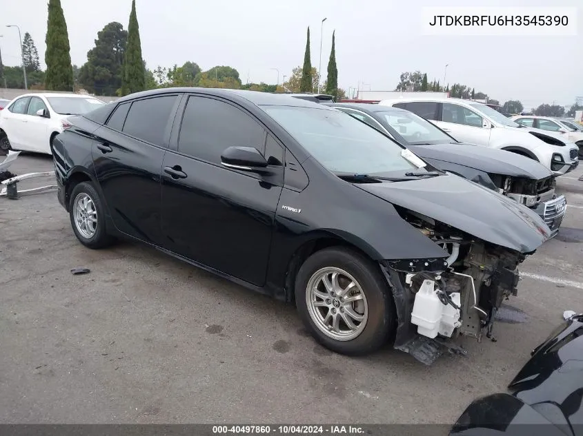 JTDKBRFU6H3545390 2017 Toyota Prius Two