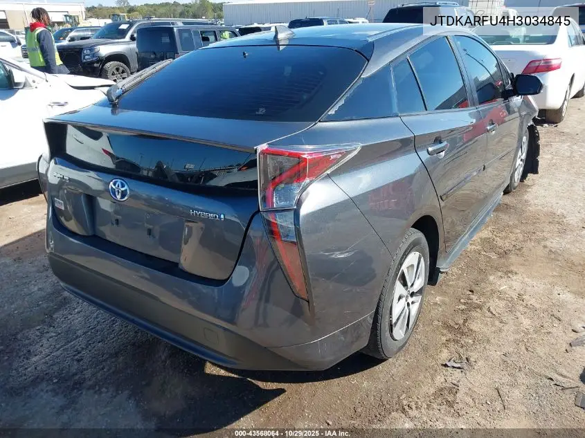 JTDKARFU4H3034845 2017 Toyota Prius Three
