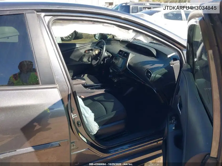 JTDKARFU4H3034845 2017 Toyota Prius Three