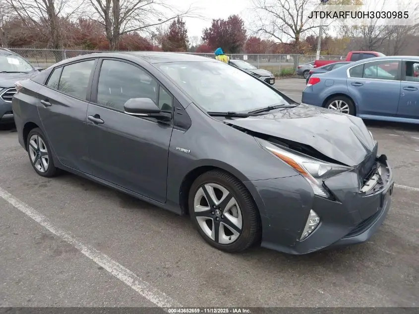 JTDKARFU0H3030985 2017 Toyota Prius Four Touring