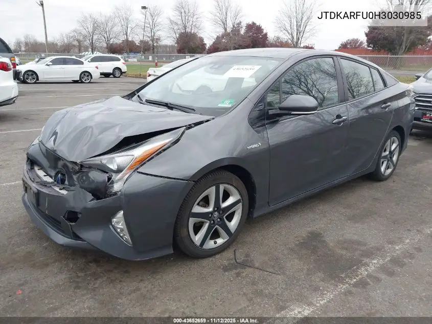 JTDKARFU0H3030985 2017 Toyota Prius Four Touring