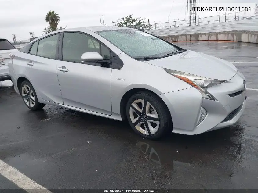 JTDKARFU2H3041681 2017 Toyota Prius Three Touring