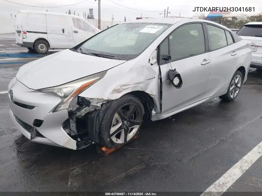 JTDKARFU2H3041681 2017 Toyota Prius Three Touring