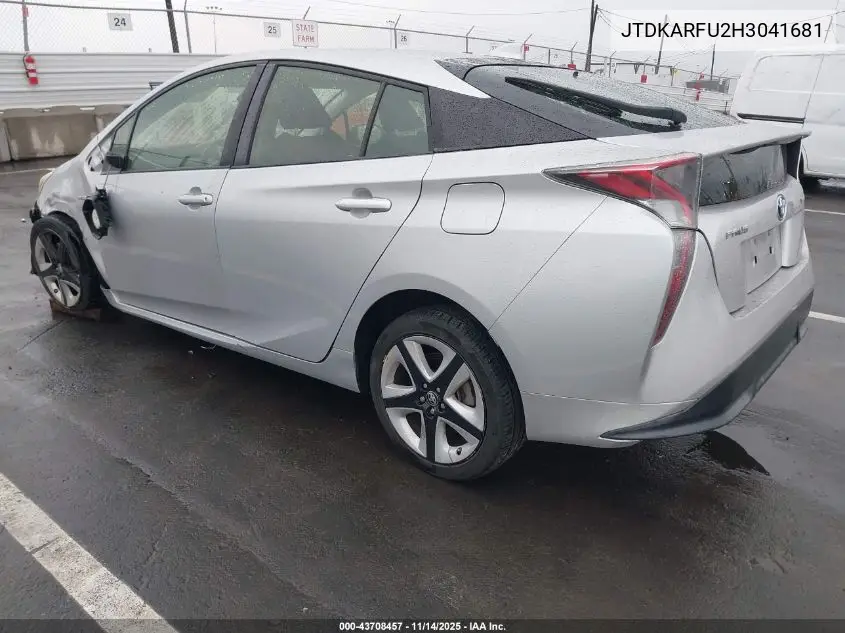 JTDKARFU2H3041681 2017 Toyota Prius Three Touring