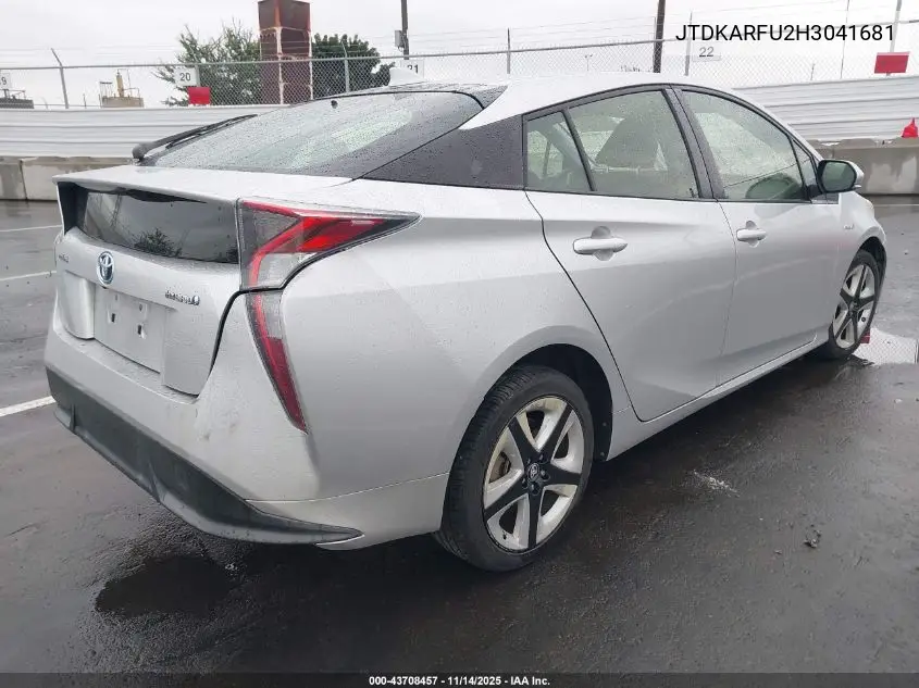 JTDKARFU2H3041681 2017 Toyota Prius Three Touring