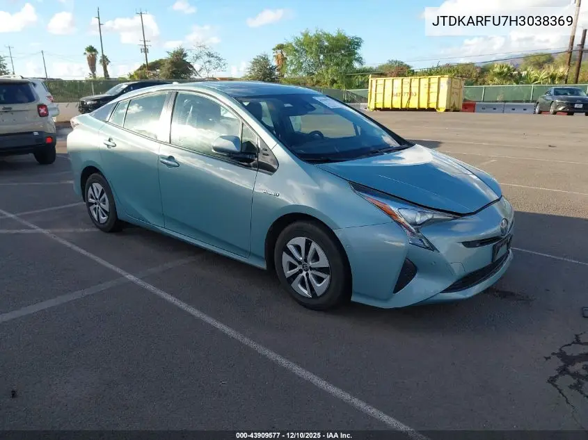 JTDKARFU7H3038369 2017 Toyota Prius Four/Four Touring/One/Three/Three Touring/Two/Two Eco