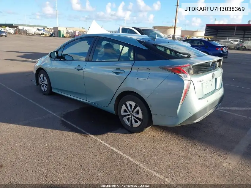 JTDKARFU7H3038369 2017 Toyota Prius Four/Four Touring/One/Three/Three Touring/Two/Two Eco