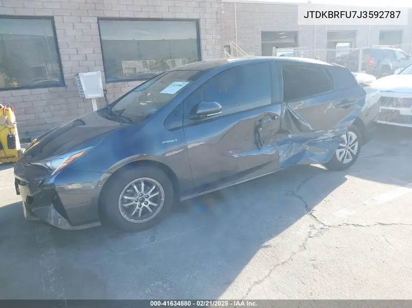2018 Toyota Prius Two VIN: JTDKBRFU7J3592787 Lot: 41634880