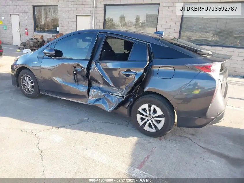 2018 Toyota Prius Two VIN: JTDKBRFU7J3592787 Lot: 41634880