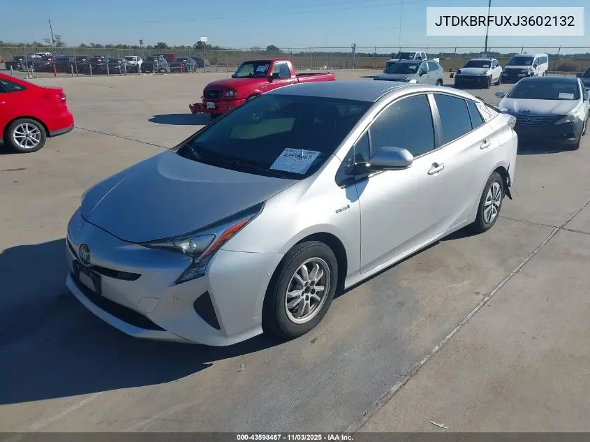 JTDKBRFUXJ3602132 2018 Toyota Prius Two