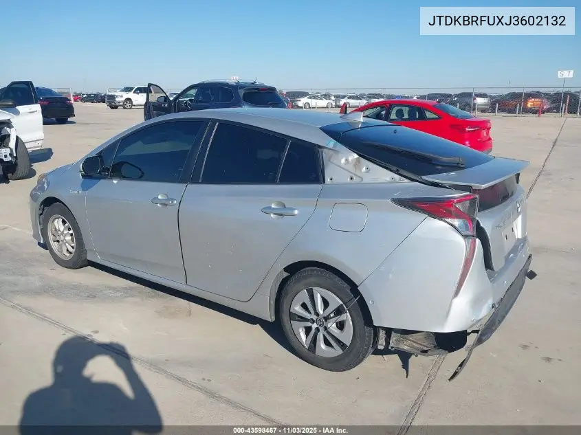 JTDKBRFUXJ3602132 2018 Toyota Prius Two