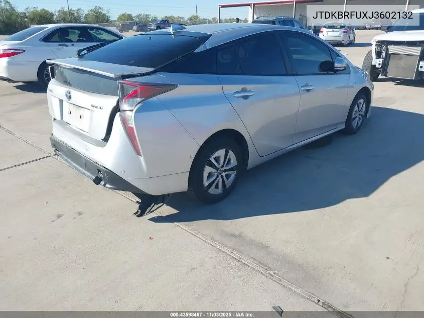 JTDKBRFUXJ3602132 2018 Toyota Prius Two