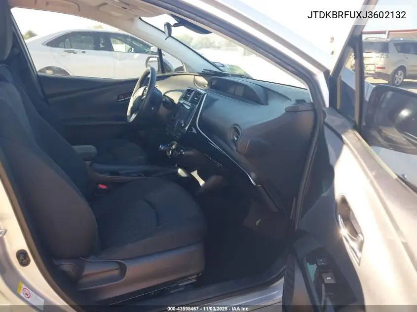 JTDKBRFUXJ3602132 2018 Toyota Prius Two