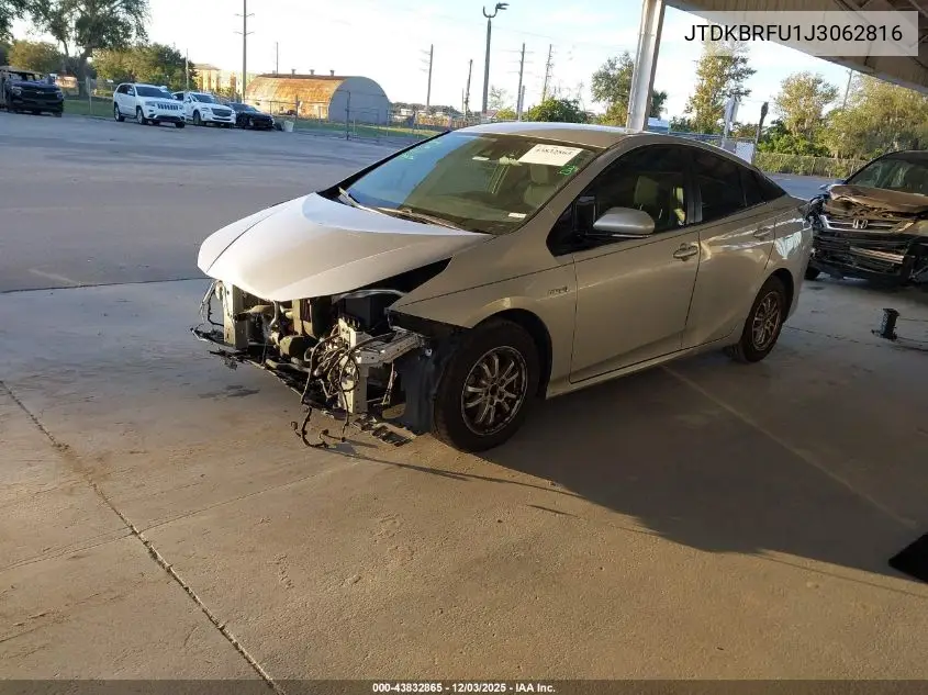 JTDKBRFU1J3062816 2018 Toyota Prius Two