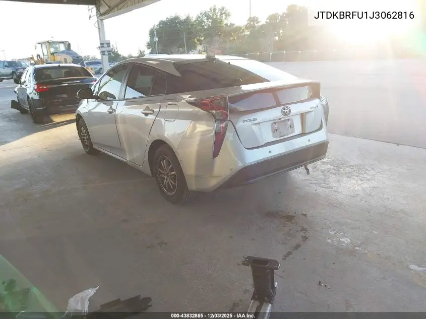 JTDKBRFU1J3062816 2018 Toyota Prius Two