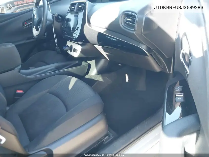 JTDKBRFU8J3589283 2018 Toyota Prius Two