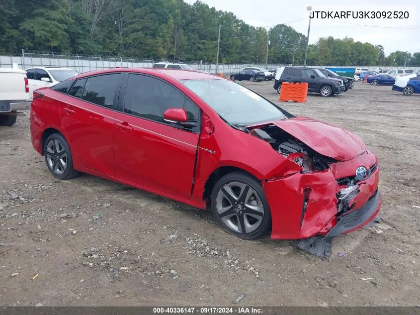 JTDKARFU3K3092520 2019 Toyota Prius Xle