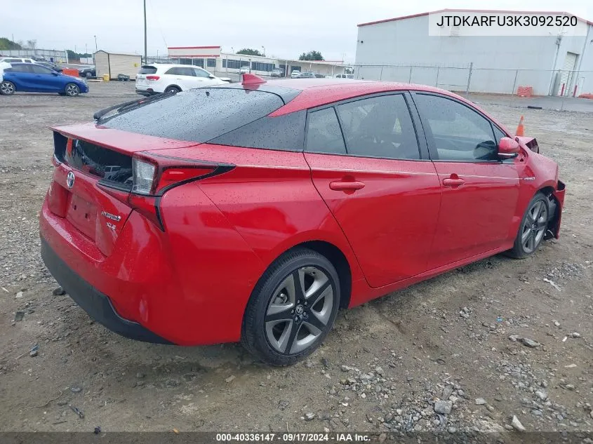 JTDKARFU3K3092520 2019 Toyota Prius Xle