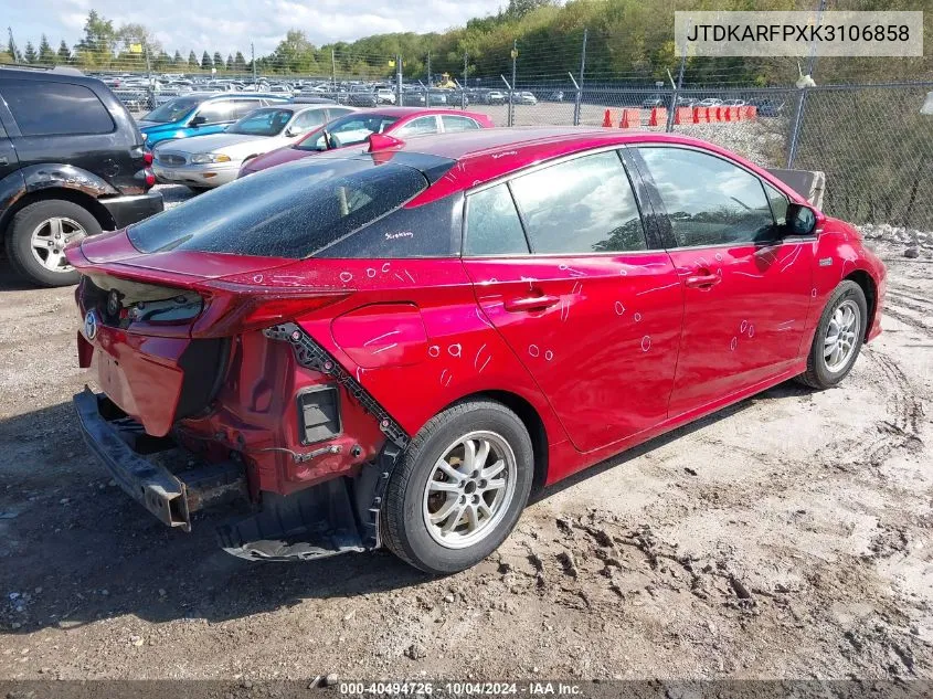 JTDKARFPXK3106858 2019 Toyota Prius Prime Premium