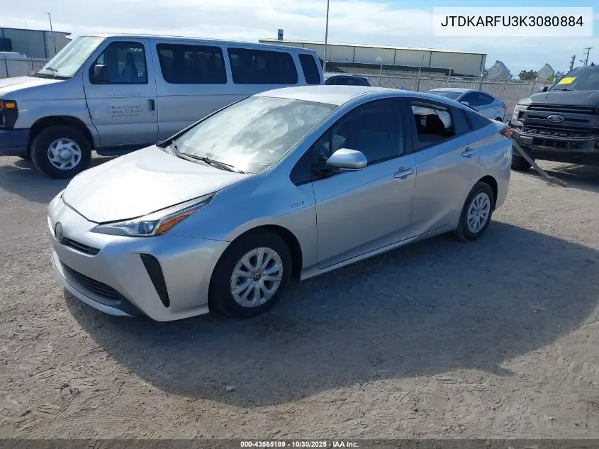 JTDKARFU3K3080884 2019 Toyota Prius Le