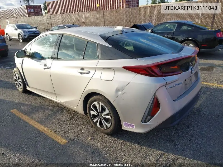 JTDKARFP1K3111043 2019 Toyota Prius Prime Plus