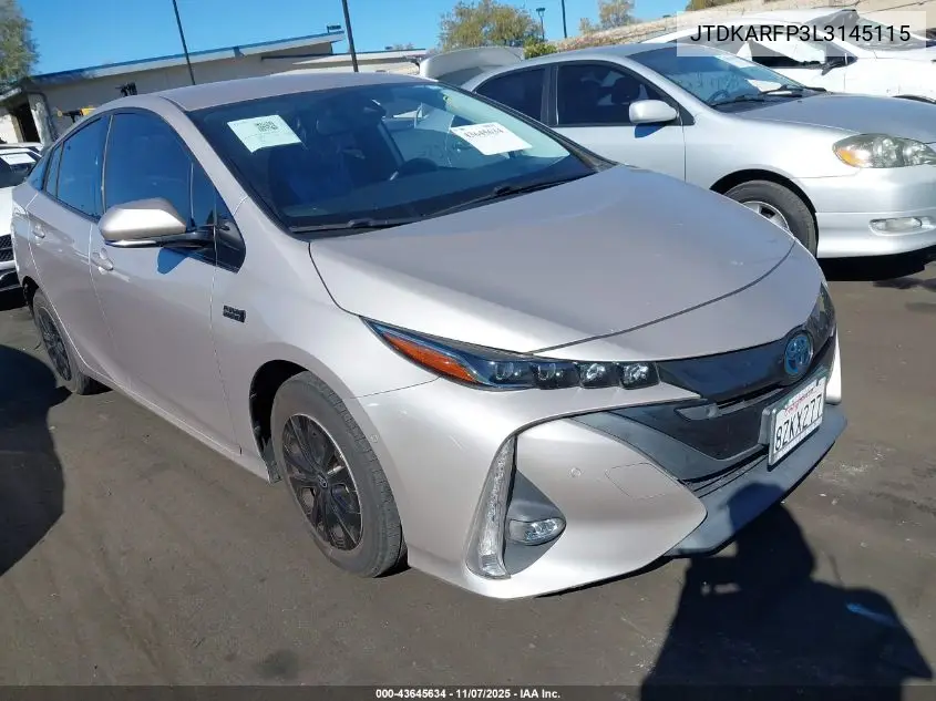 JTDKARFP3L3145115 2020 Toyota Prius Prime Limited