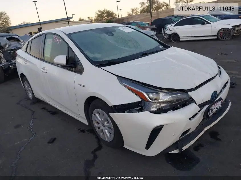 JTDKARFU1L3111048 2020 Toyota Prius Le