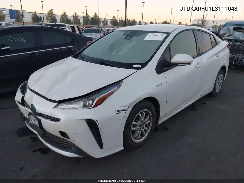 JTDKARFU1L3111048 2020 Toyota Prius Le