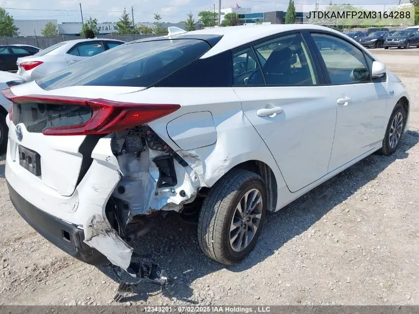 JTDKAMFP2M3164288 2021 Toyota Prius Prime Upgrade