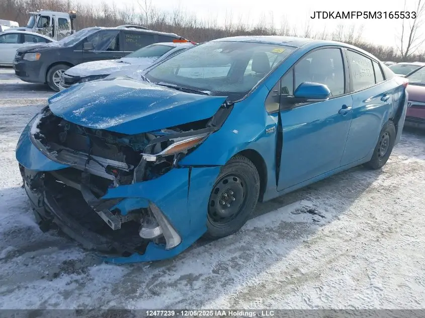 JTDKAMFP5M3165533 2021 Toyota Prius Prime Le/Xle/Limited