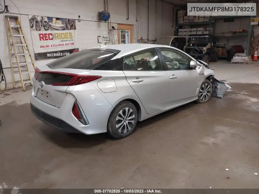 2021 Toyota Prius Prime Le/Xle/Limited VIN: JTDKAMFP8M3178325 Lot: 37702520