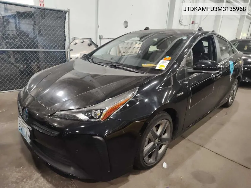 JTDKAMFU3M3135968 2021 Toyota Prius Xle