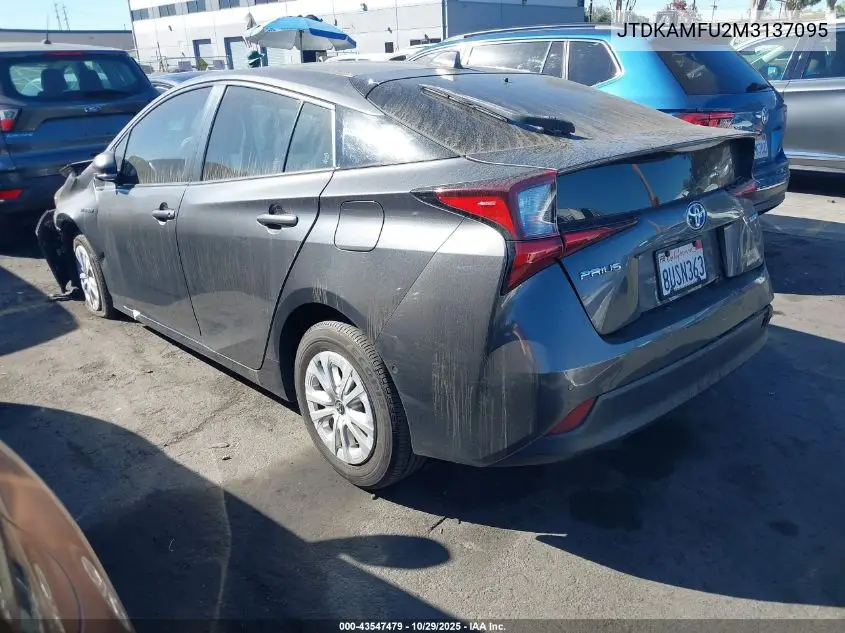 JTDKAMFU2M3137095 2021 Toyota Prius Le