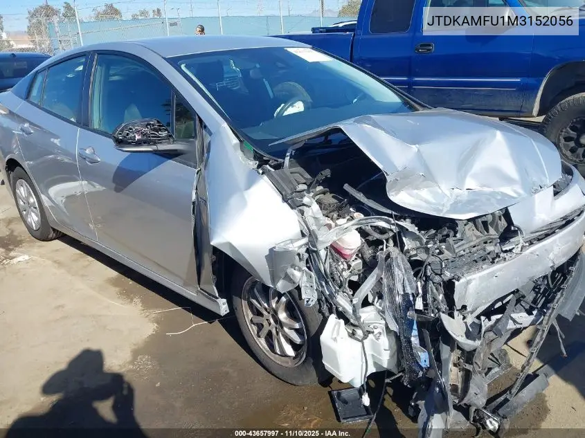 JTDKAMFU1M3152056 2021 Toyota Prius Le